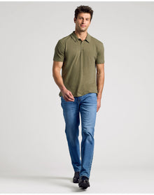 Classic Polo | Heather Military Green