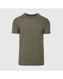 Classic V-Neck | Heather Military Green