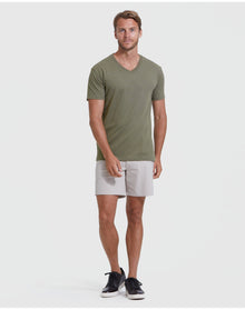 Classic V-Neck | Heather Military Green