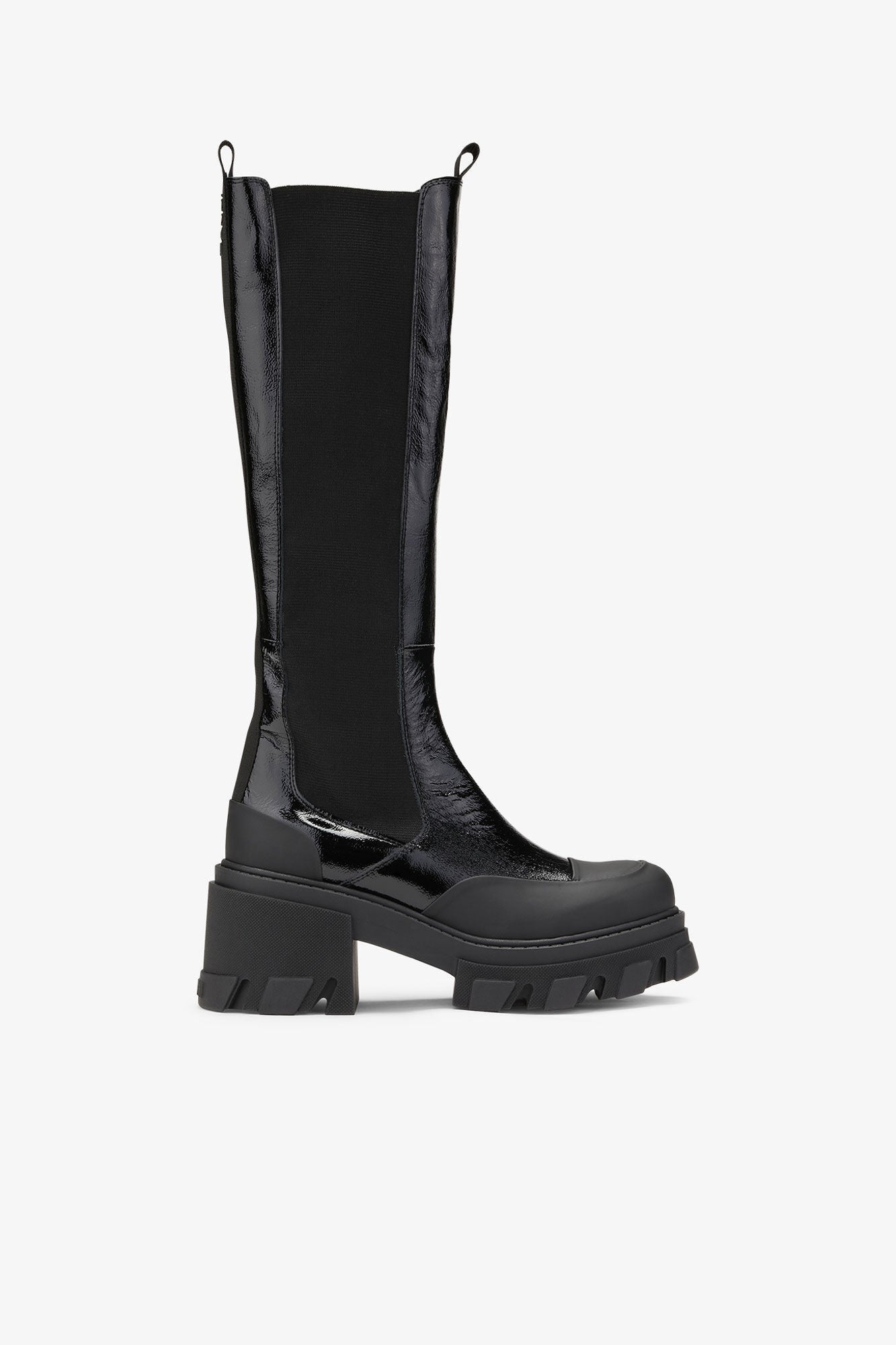 Cleated Heeled Chelsea Boots | Black