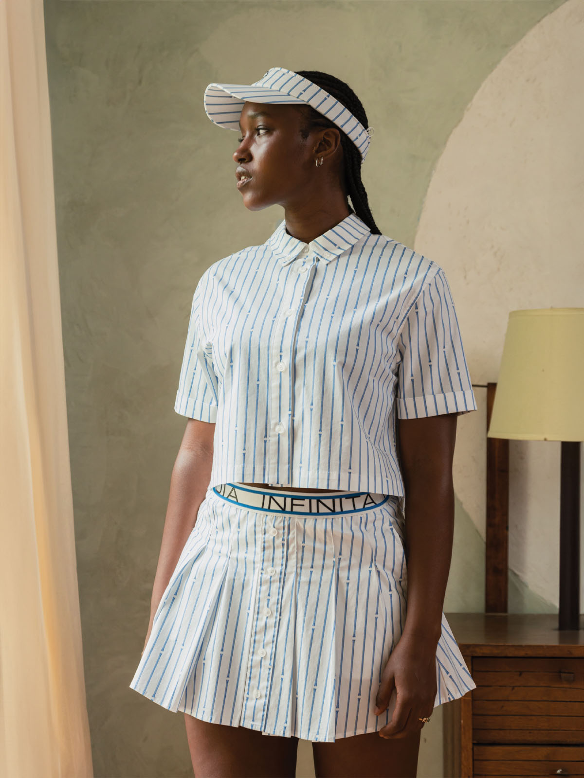 Women | Colonna Cropped Shirt | French Blue
