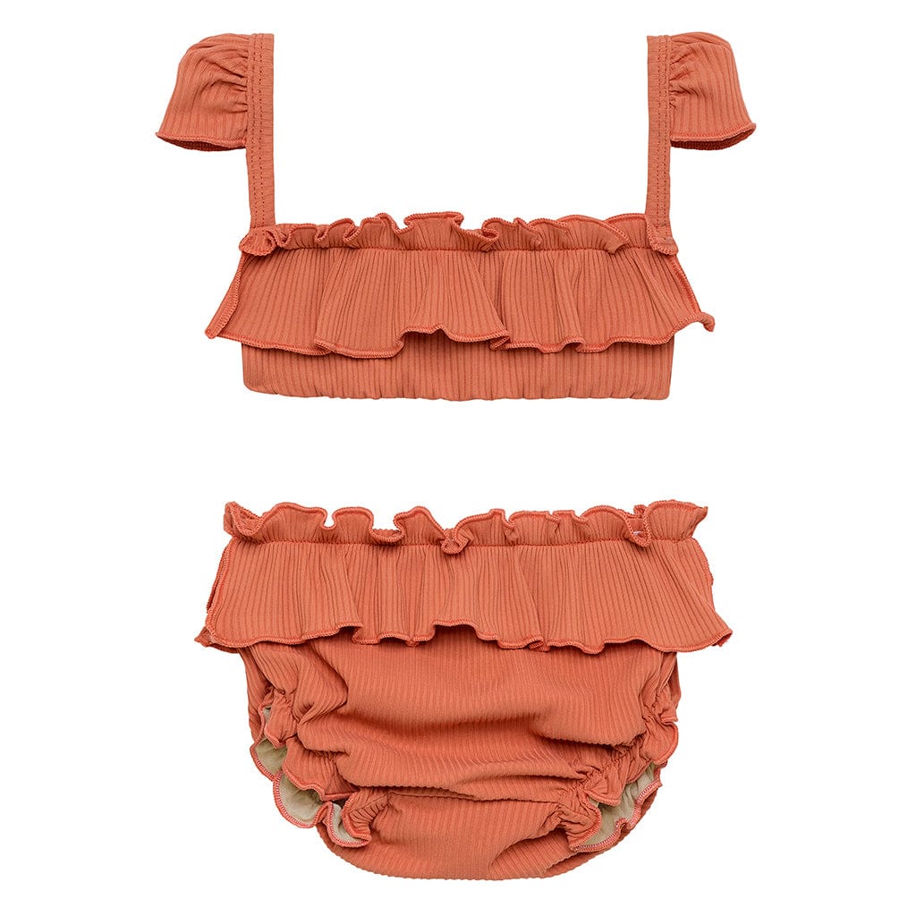 Mini Cabana Bikini Set | Coral Rib