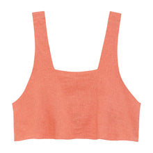 Square Neck Crop Top | Coral