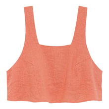 Square Neck Crop Top | Coral