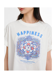 Cotton Embroidered T-Shirt | White