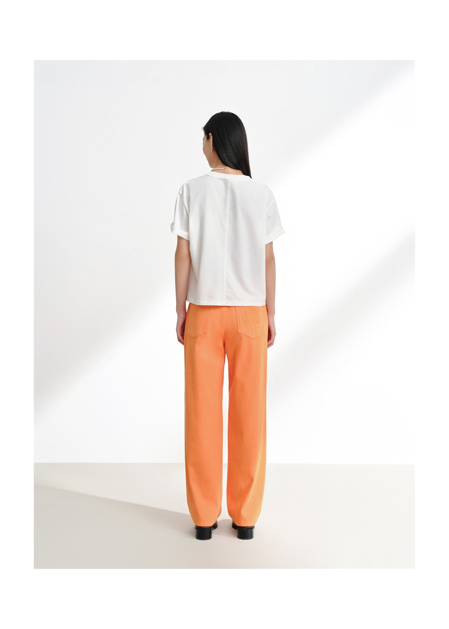 Cotton Embroidered T-Shirt | White