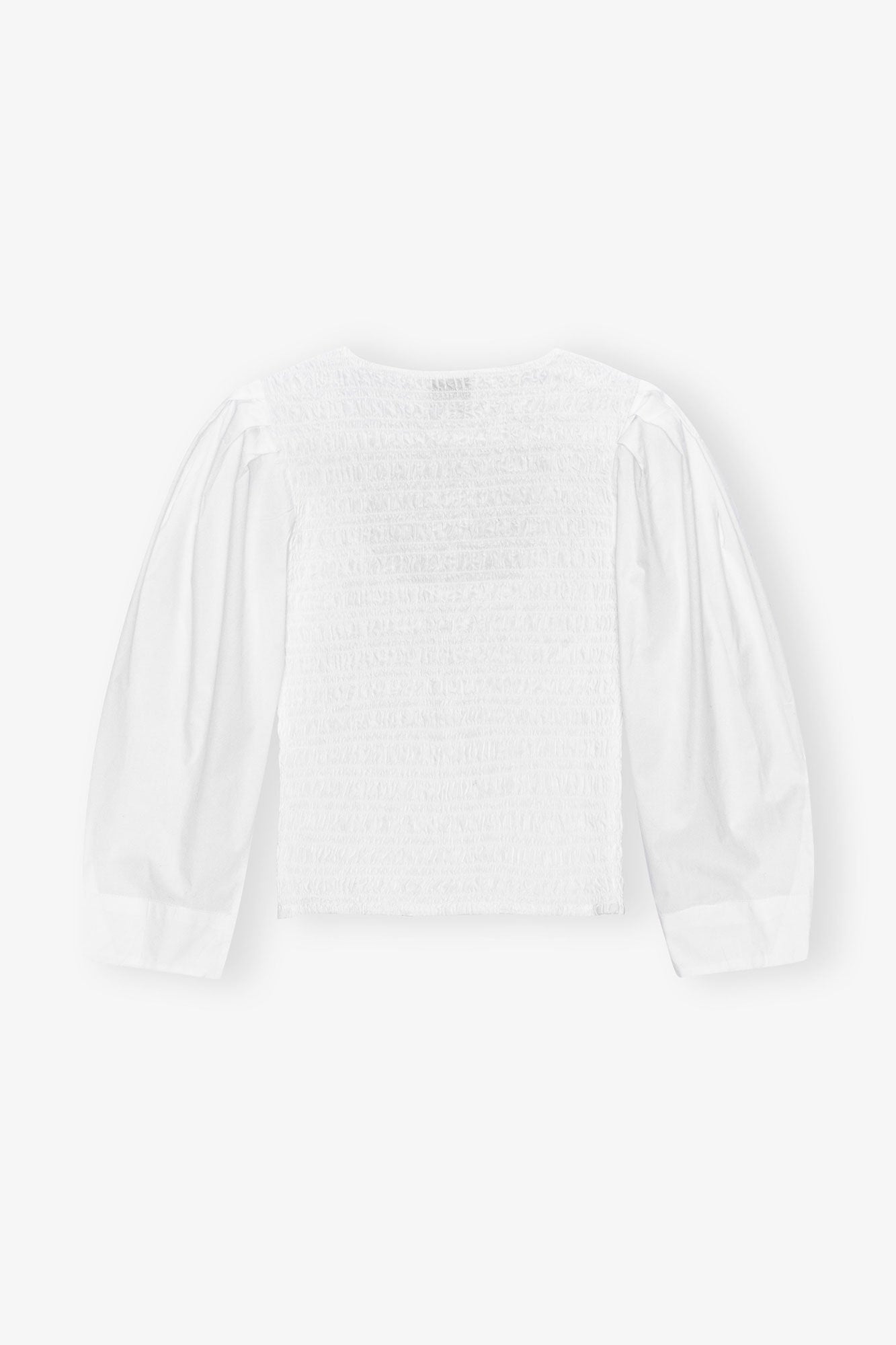 Cotton Poplin Smock Blouse | Bright White