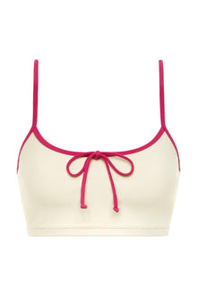 Racerback Sport Top | Cream Raspberry Binded