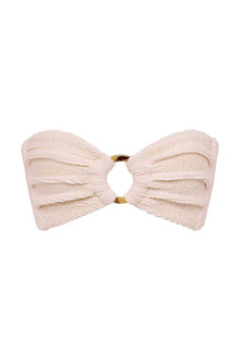 Tori Bandeau Bikini Top | Crema Scrunch
