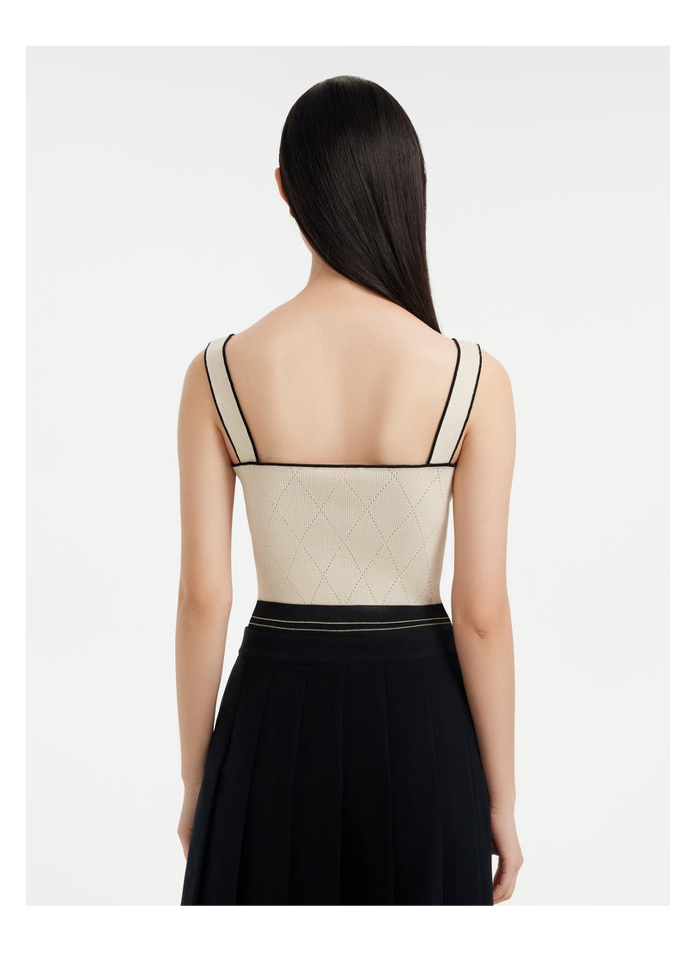Crepe Vest | Beige
