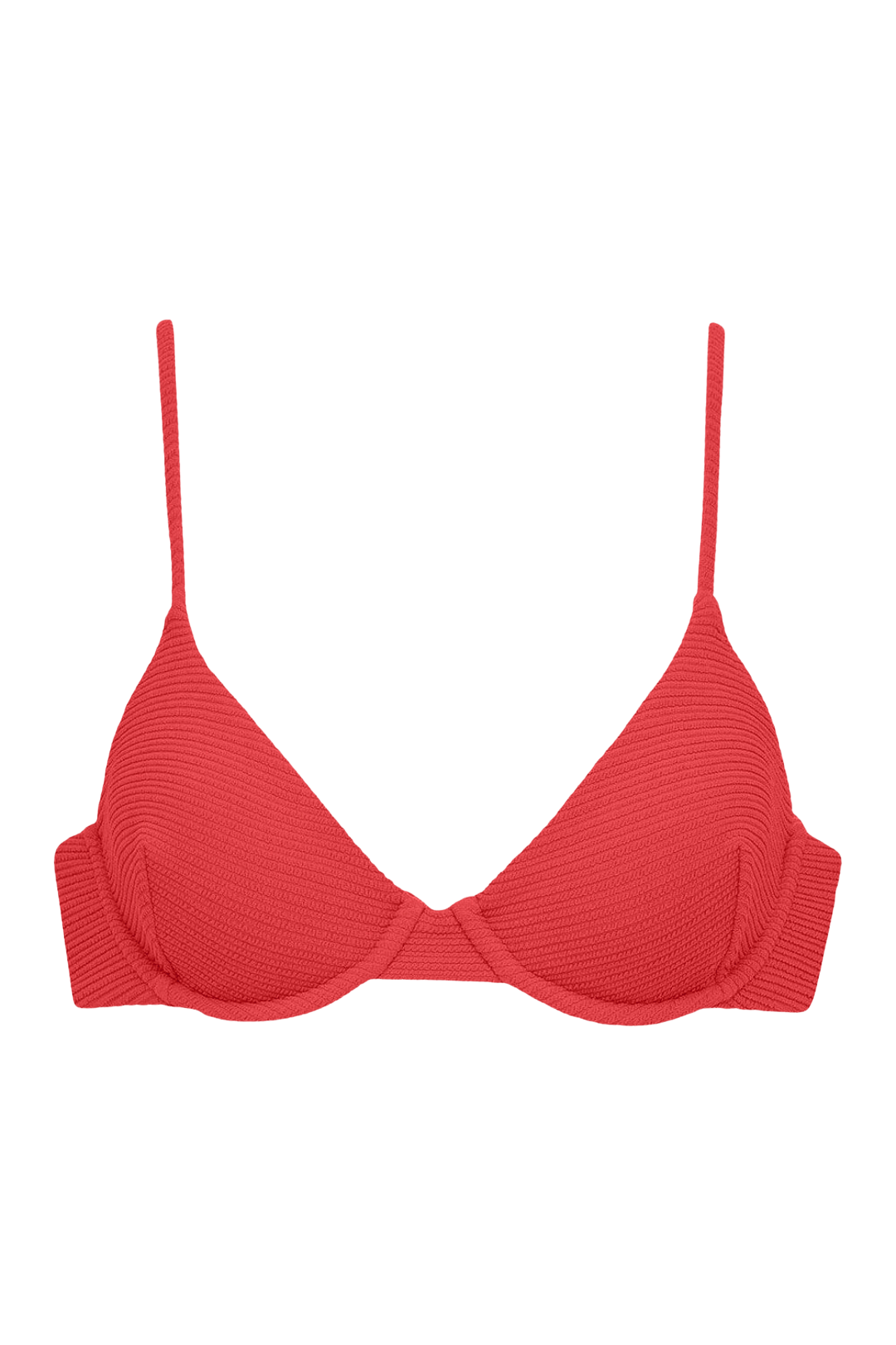 Dainty Bikini Top | Crimson Micro Scrunch