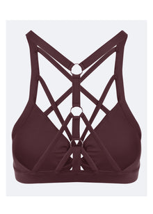 Criss Cross Front Top | Burgundy