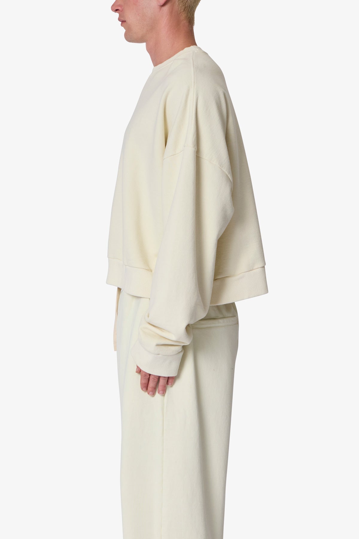 Cropped Crewneck | Off White