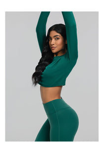 Cropped Long Sleeve | Dark Moss
