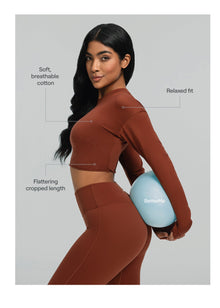 Cropped Long Sleeve | Rust Brown