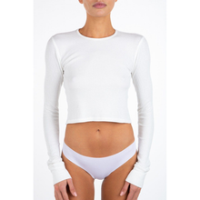 Cropped Long Sleeve Thermal | Ivory