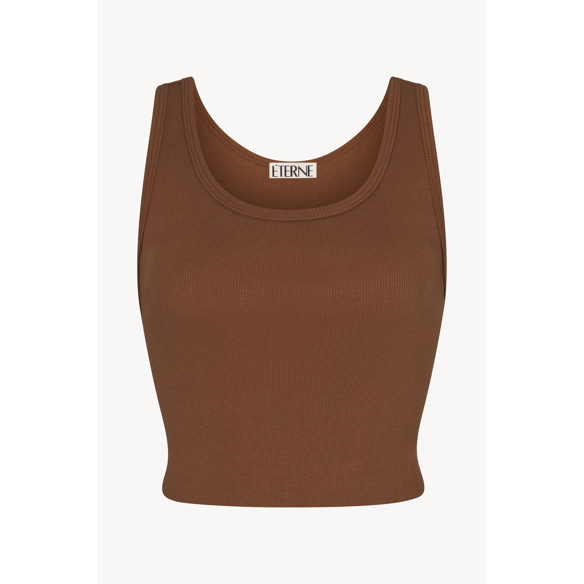 Cropped Scoop Neck Tank | Earth