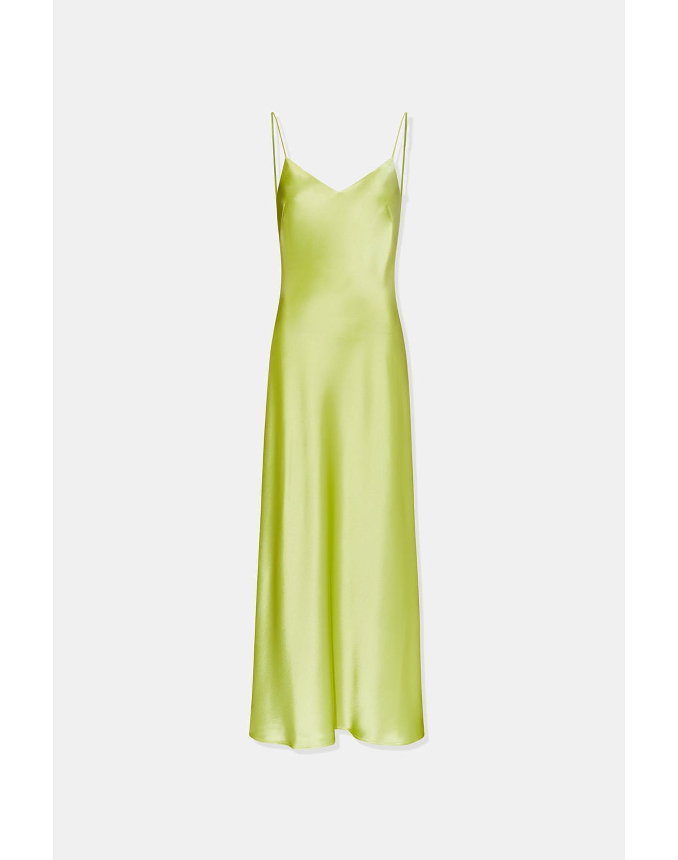 Cropped V Neck Slip Dress | Lime