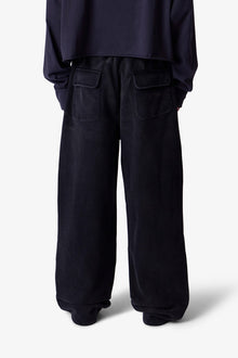 Cross Seamed Sweatpants | Washed Black