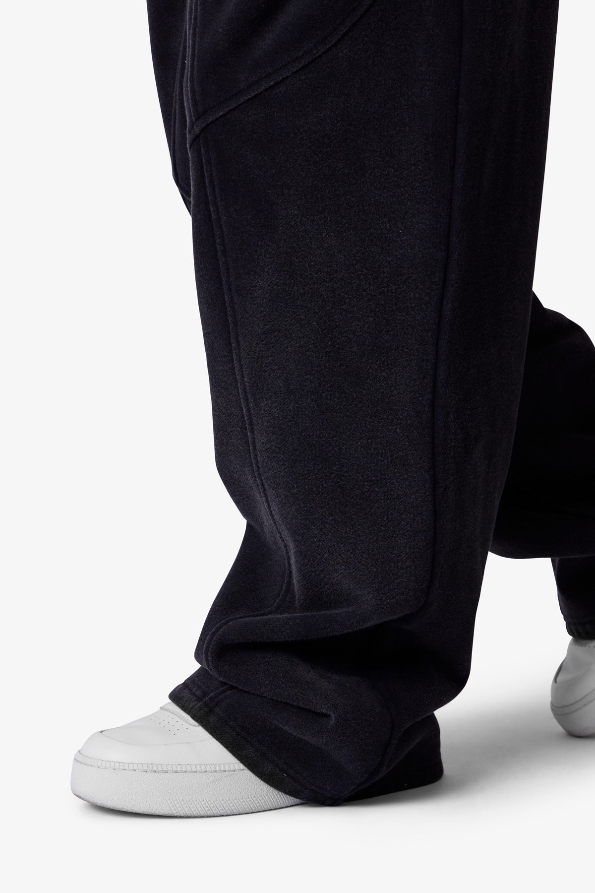 Cross Seamed Sweatpants | Washed Black