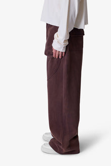 Cross Seamed Sweatpants | Washed Brown