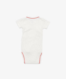 Kids Unisex | Crossbody Short Sleeve One-piece | White/Red