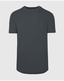 Curved Hem Classic Crew Neck | Carbon