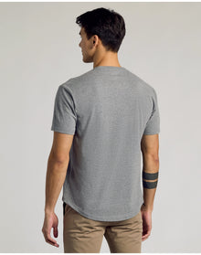 Curved Hem Classic Crew Neck | Heather Gray