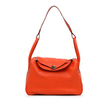 Hermes | Pre-Owned Clemence Lindy 34 | Orange