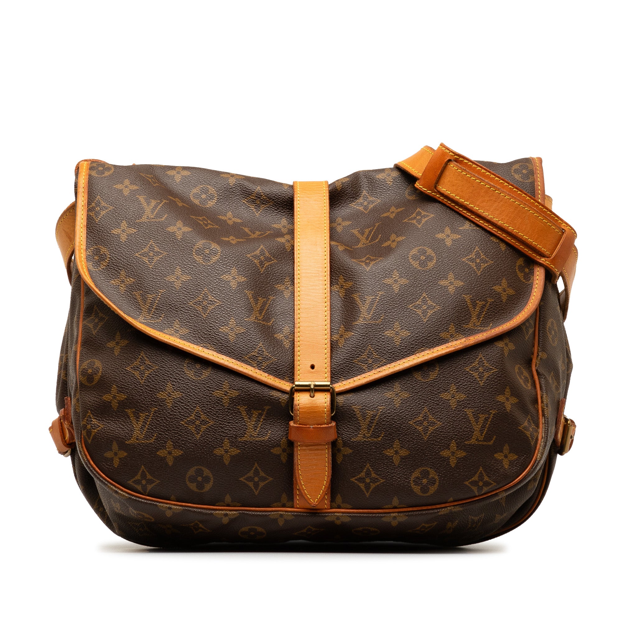 Louis Vuitton Pre-Owned Monogram Saumur 35 | Women | Brown