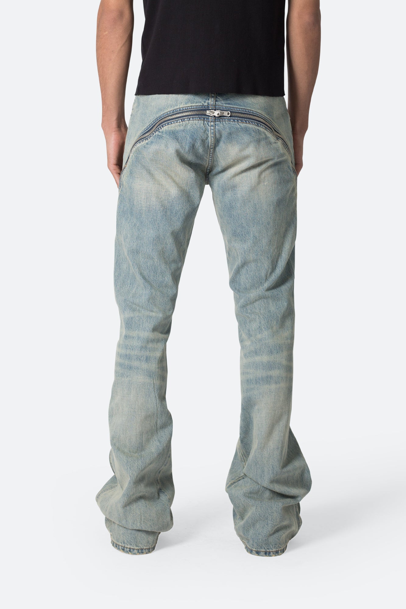 D519 Zipper Flare Denim | Vintage Blue