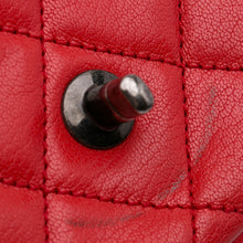 Chanel | Pre-Owned Small Quilted Goatskin Double Carry Waist Chain Flap - I | Red