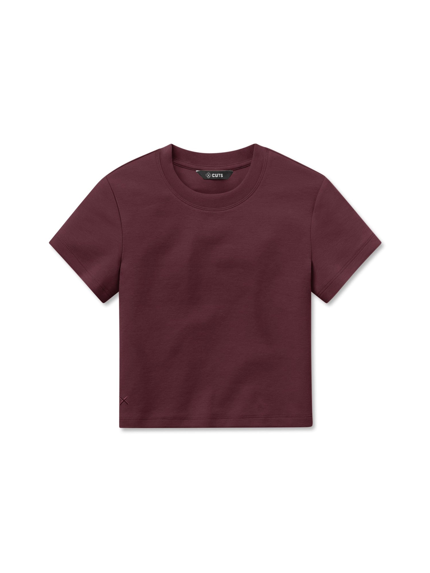 Womens | Tomboy Slim-Fit Tomboy-Cotton Cropped Tee | Deep Cranberry