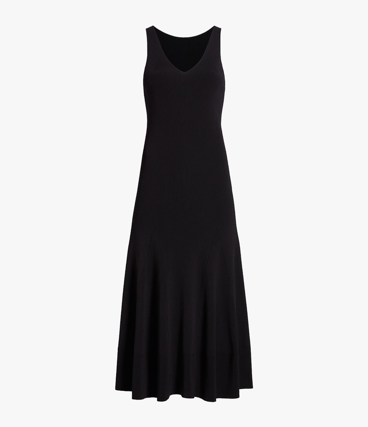 Another Tomorrow Deep V Tank Knit Dress in Black – Viscose Women's Dress