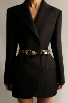 Revenge Belt | Black & 24K Gold