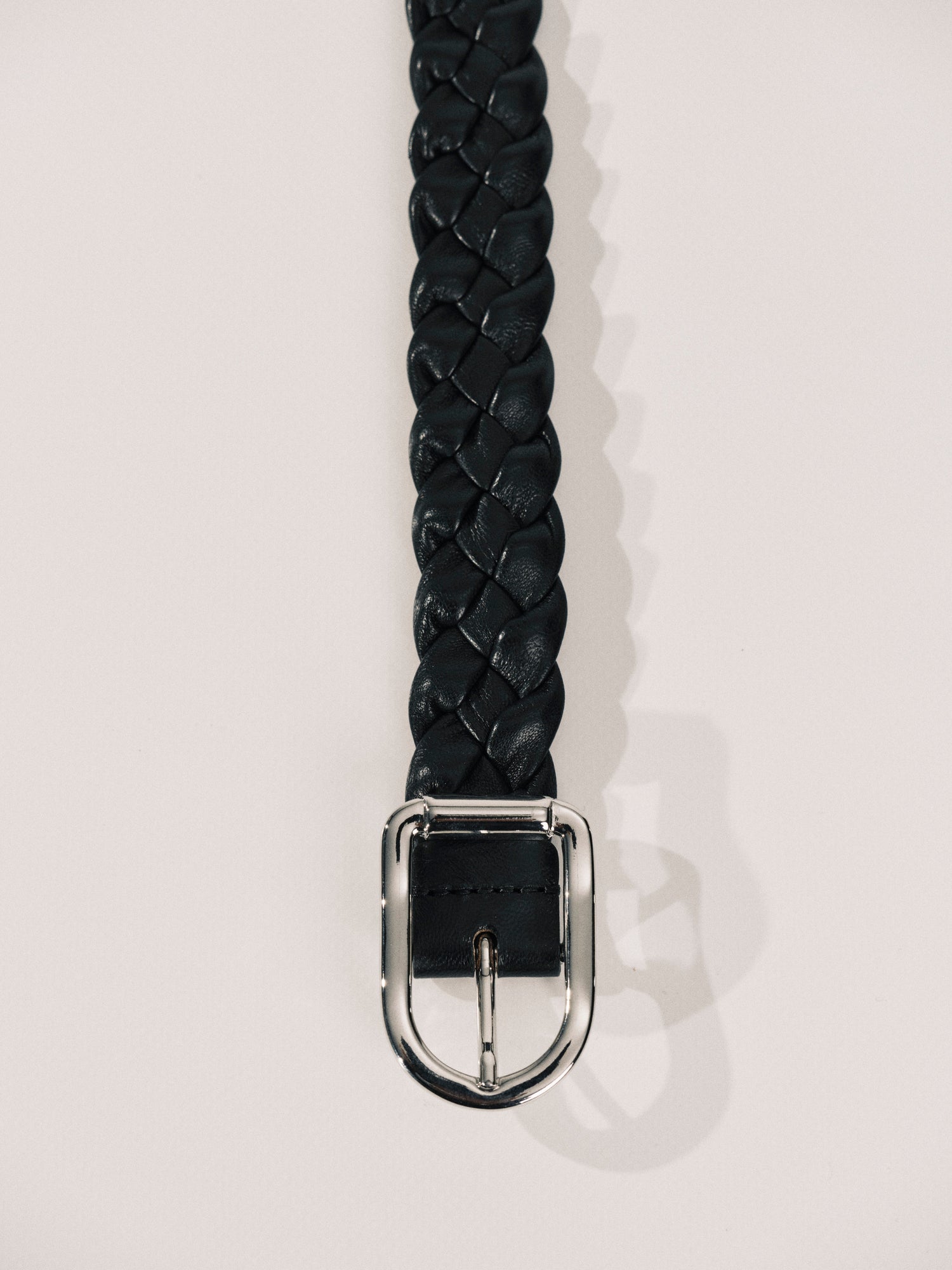 Mija Braided Belt | Black & Silver