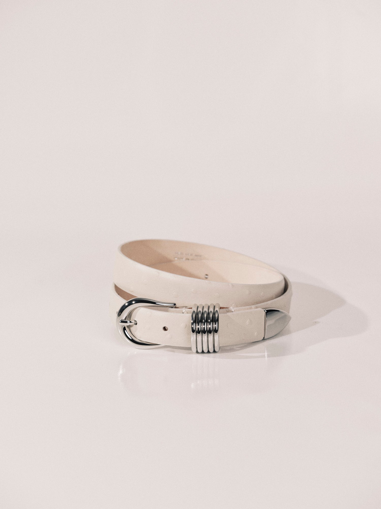 Hollyhock Ivory Ostrich Silver | Ivory Ostrich & Silver