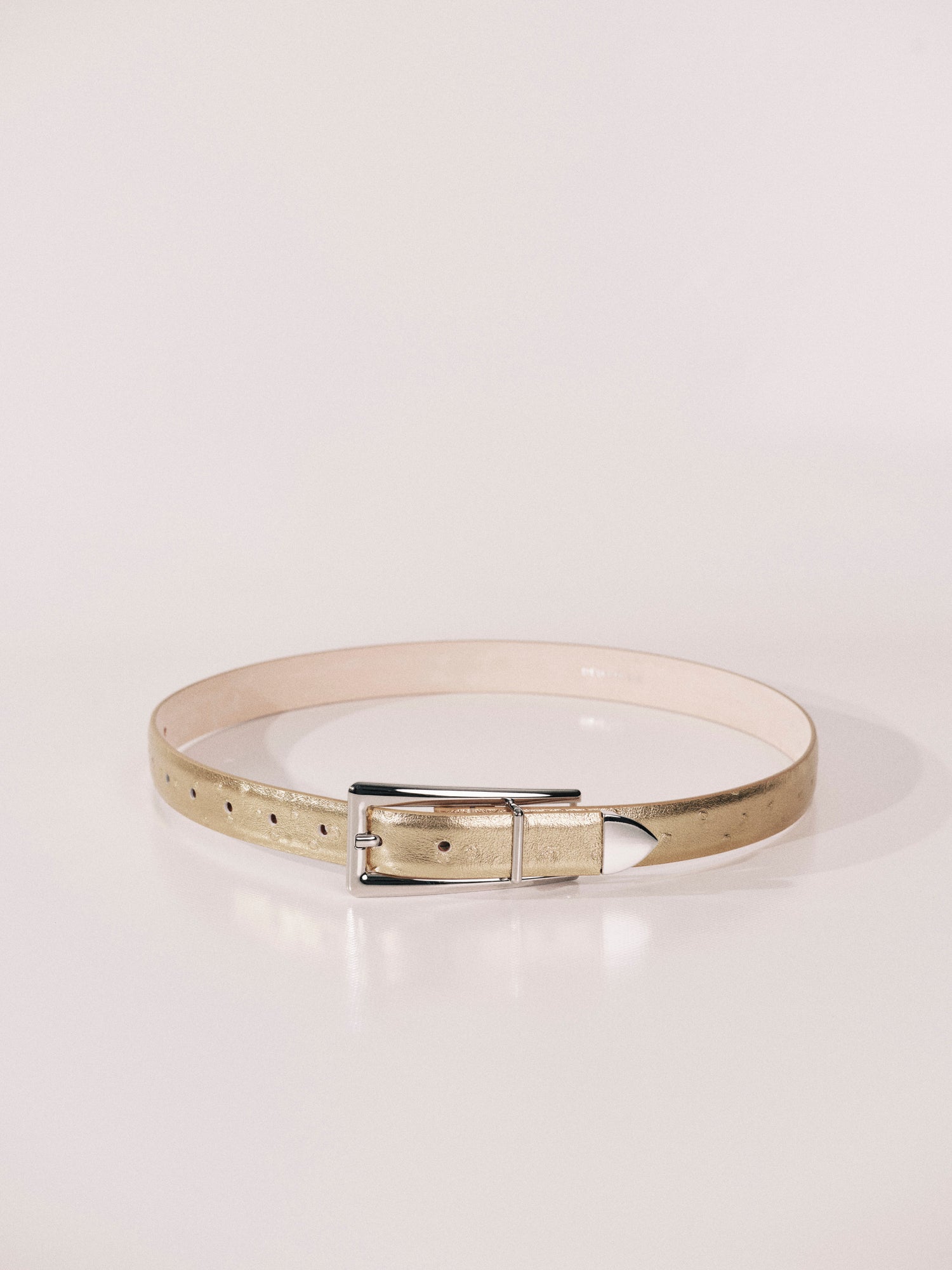 Mini Juergen Gold Ostrich Silver | Gold Ostrich & Silver