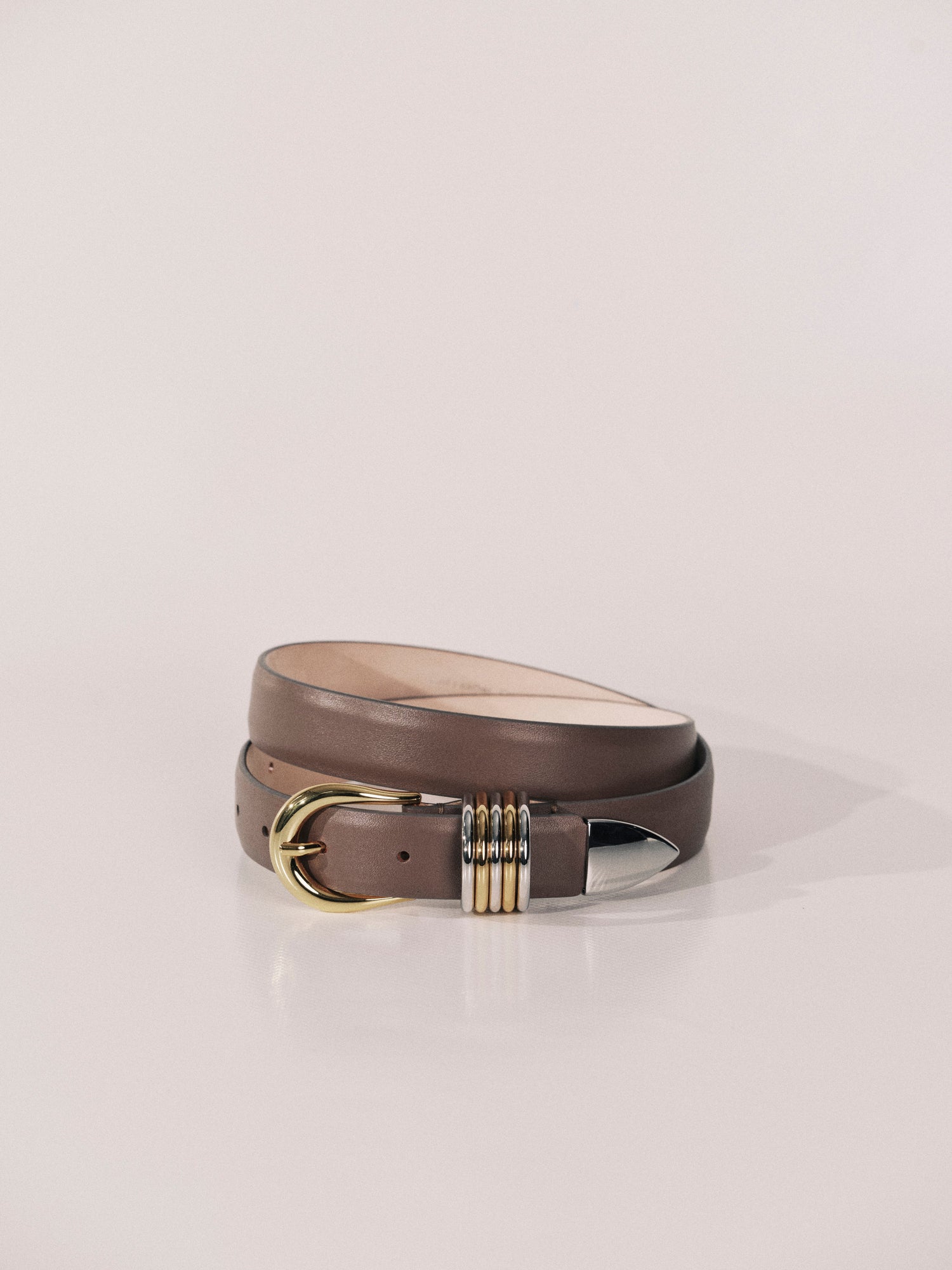 Hollyhock Malt Leather Mixed Metal | Malt & Silver & 24K Gold
