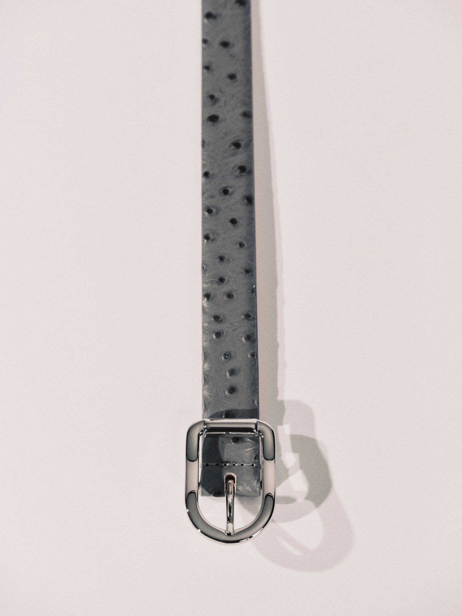 Mija Grey Ostrich Silver | Grey Ostrich & Silver