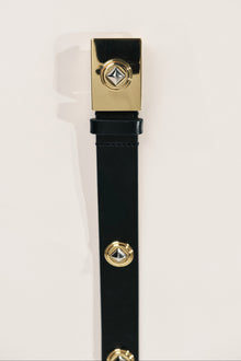 Medora Belt | Black & Mixed Metal