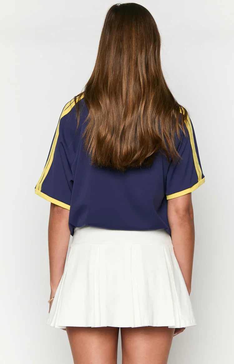 Deluca Pleated Mini Skirt | White