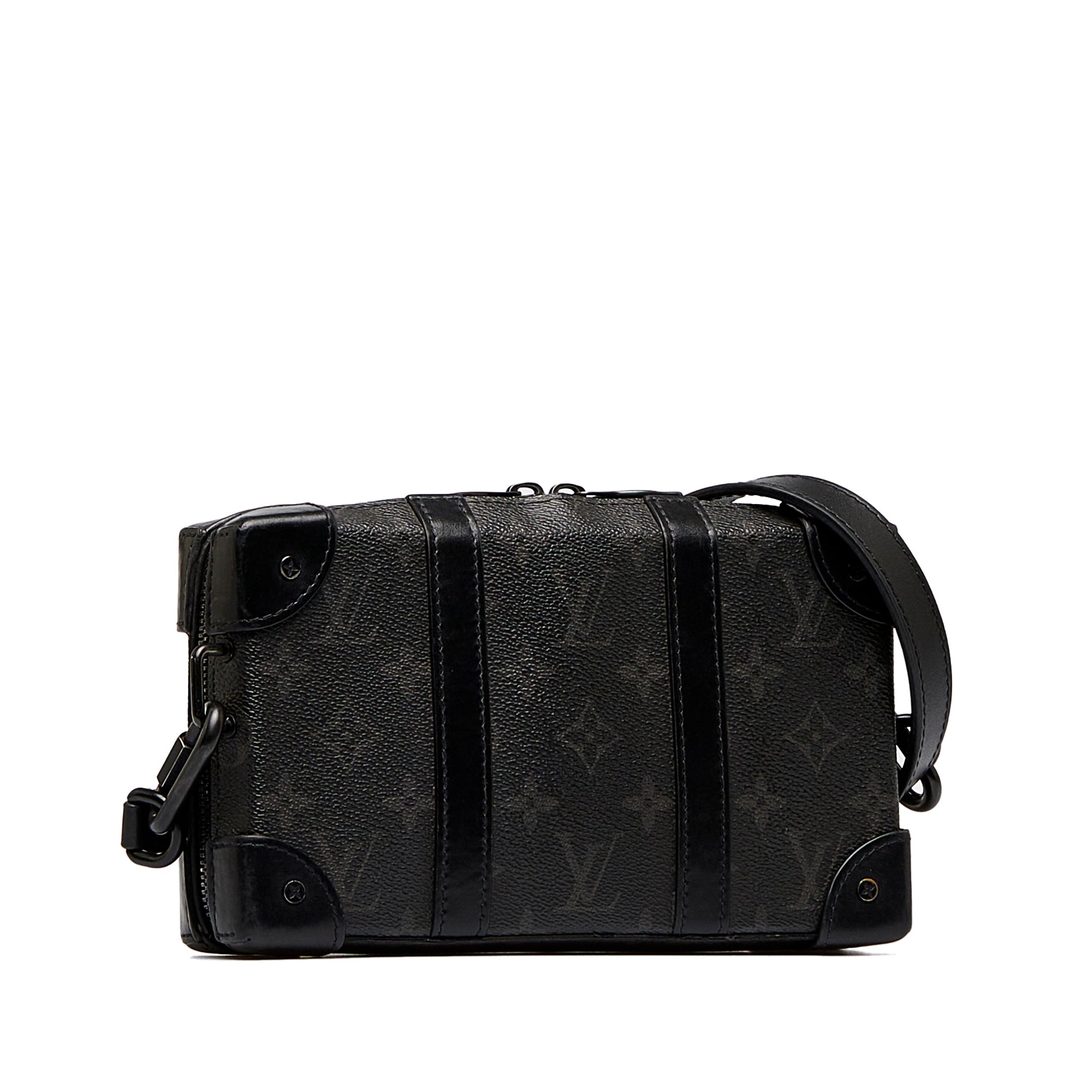 Louis Vuitton Pre-Owned Monogram Eclipse Soft Trunk Wallet Crossbody | Women | Black