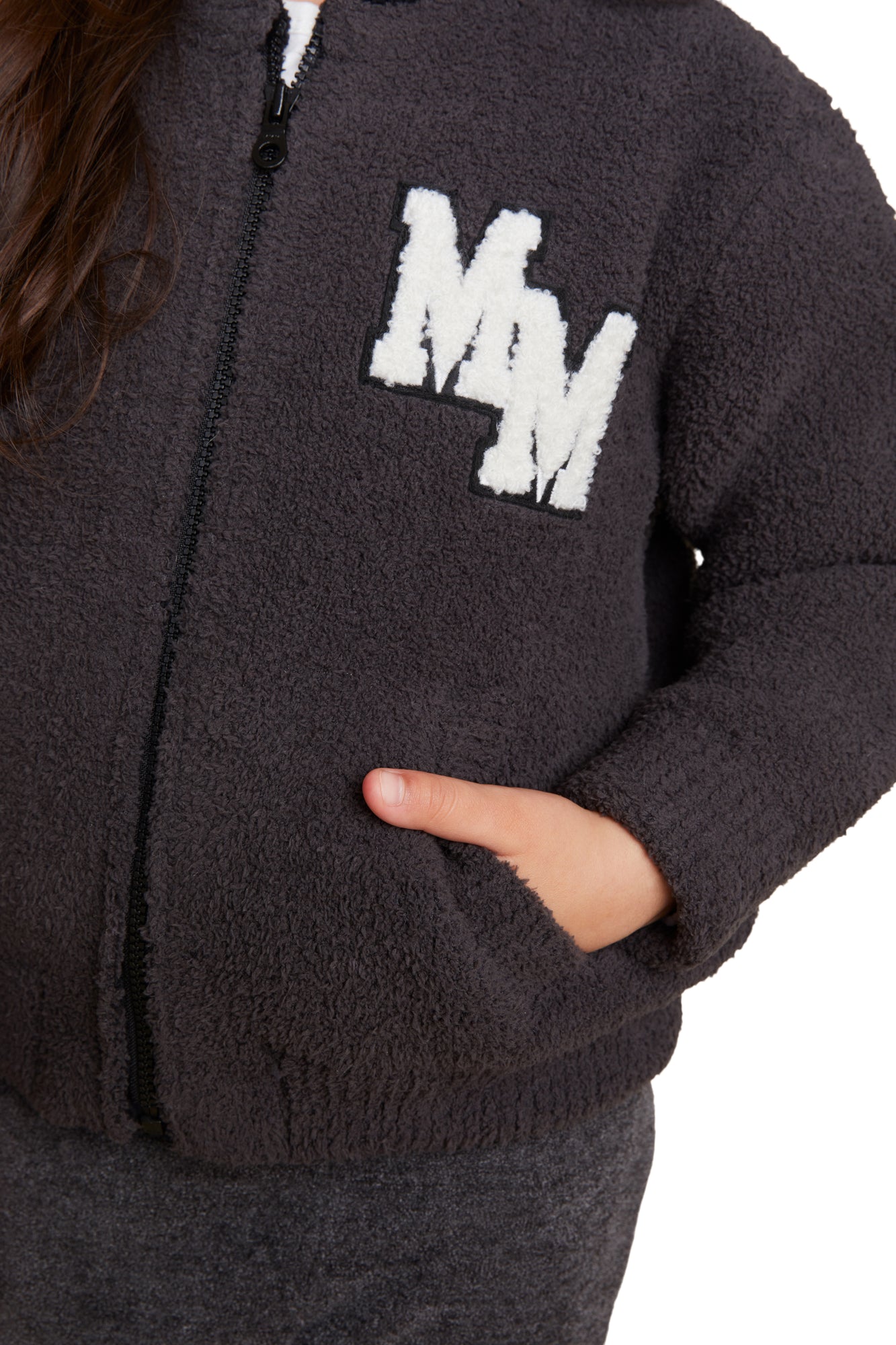 Toddler | CozyChic Disney Classic Mickey Varsity Jacket | Carbon/Black