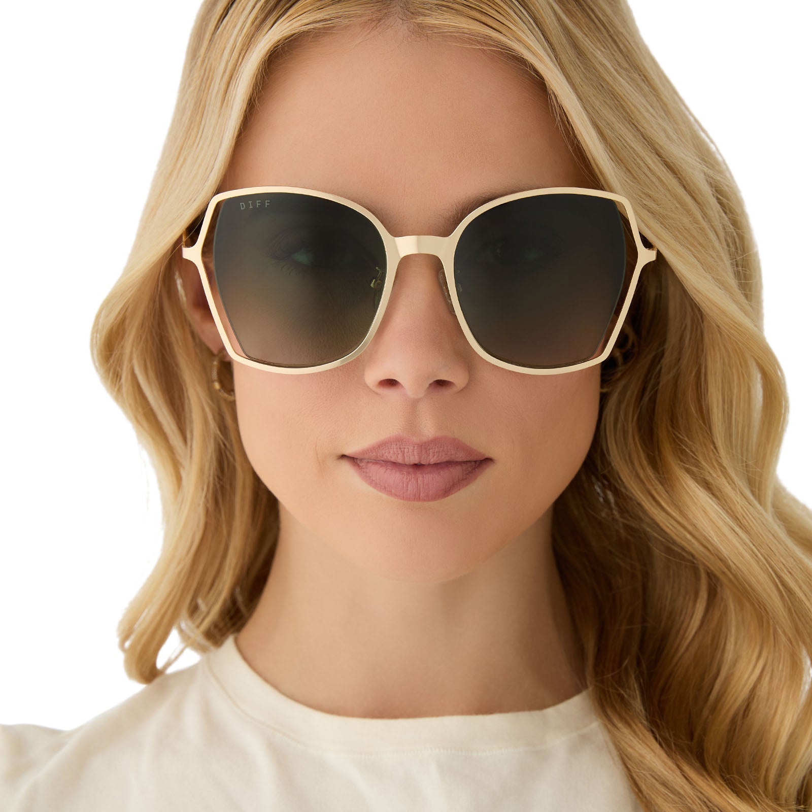 Womens | Donna III Sunglasses | Gold | Cool Matcha Gradient Polarized Lenses