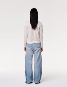 Another Tomorrow Cashmere Draped Neck Sweater in Off White – Cashmere Women's Knitwear