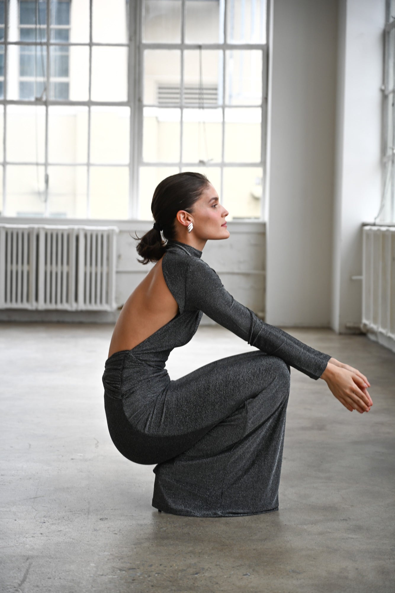 Cassia Maxi Dress | Iridescent Onyx