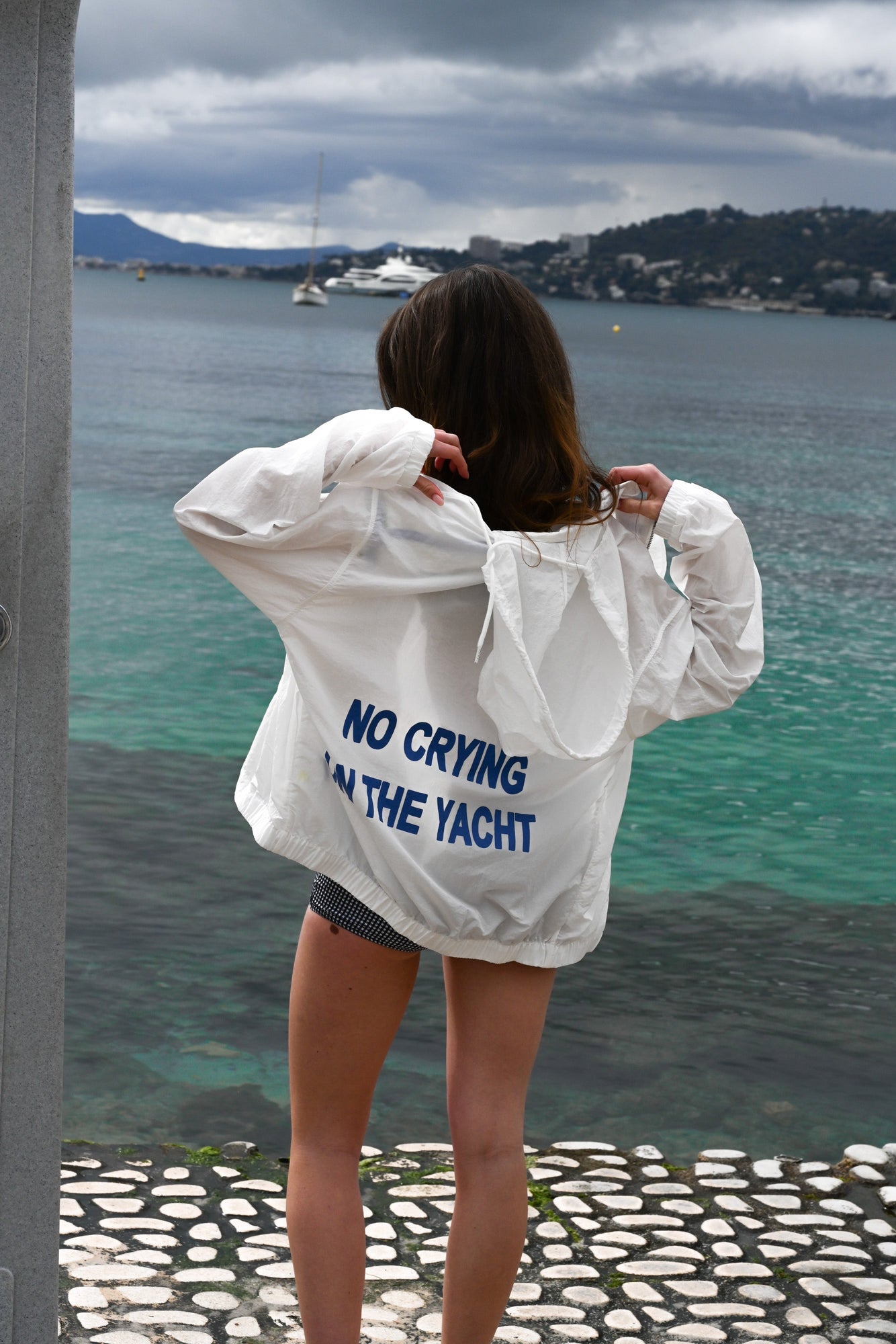 No Crying Windbreaker | White