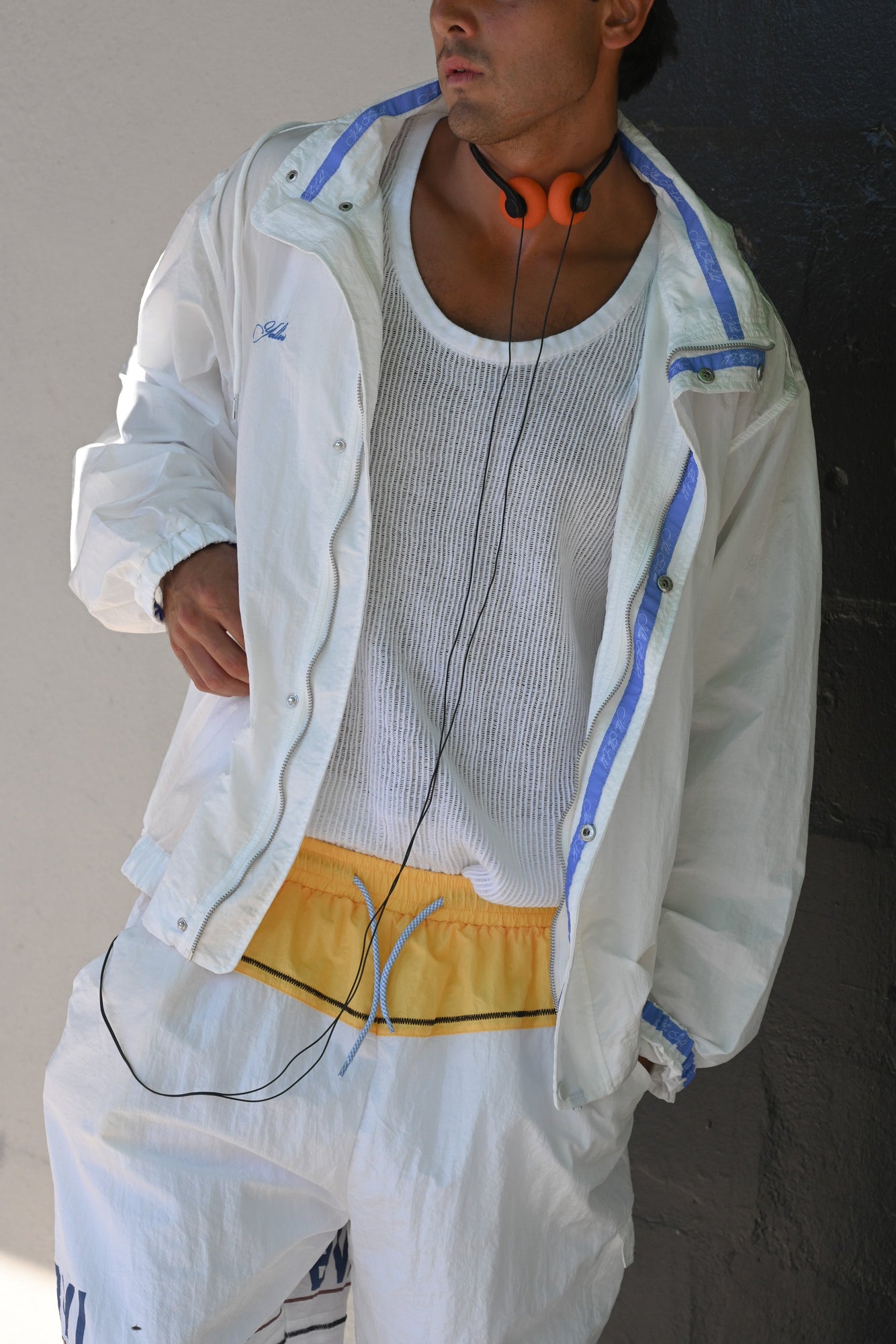 No Crying Windbreaker | White