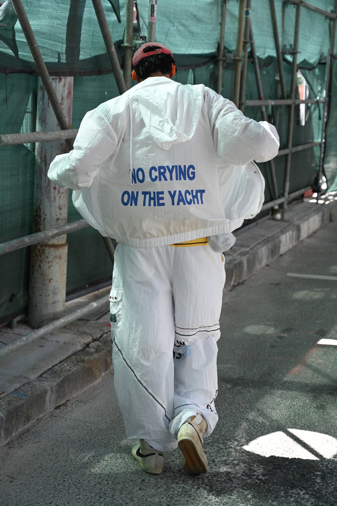 No Crying Windbreaker | White